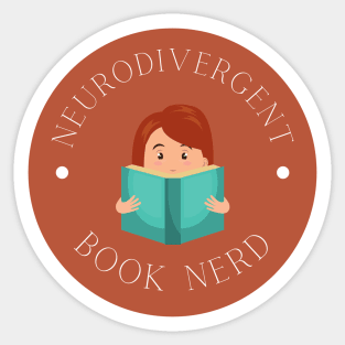 Neurodivergent book nerd Sticker